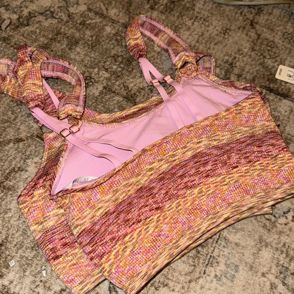Aerie Tan and Pink Ribbed Bralette - Picture 4 of 4